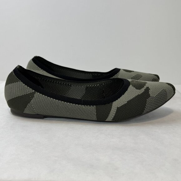 Jellypop Camo Green Memory Foam Ballet Flats Slip-On Womens Shoes Size 8M - Picture 3 of 12
